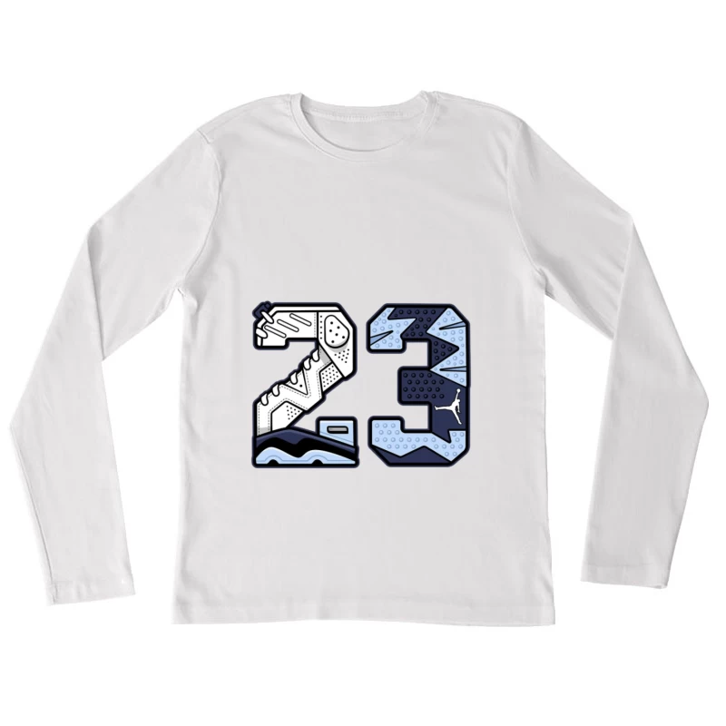 Numero 23 ispirato al design delle scarpe da ginnastica Maglietta maniche lunghe Donna