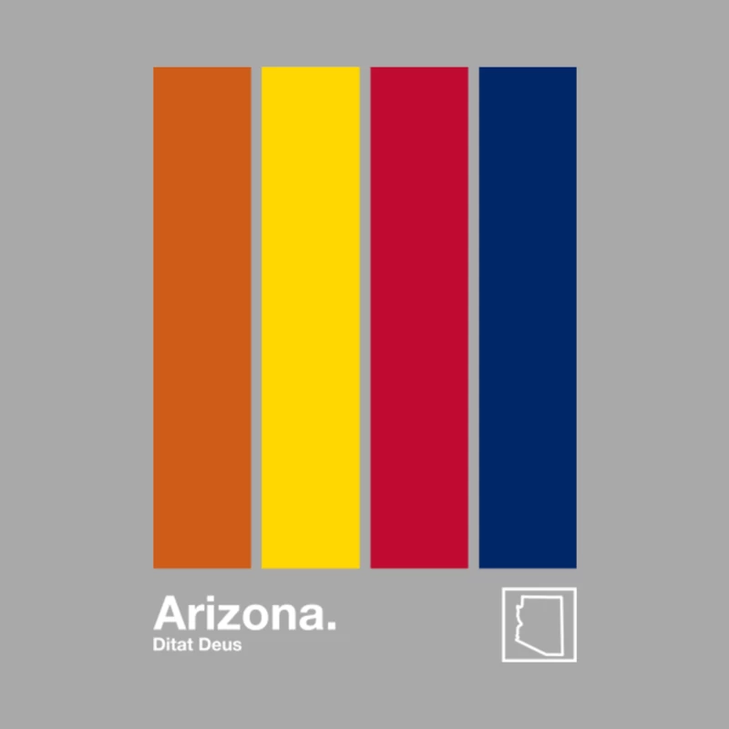 Arizona State Flag   Original Minimalist Artwork Poster Design Female Pullover Hoodie
