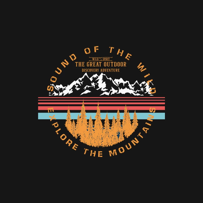 Entdeckung im Gebirge: Klang der Wildnis Herren Langarm T-Shirt