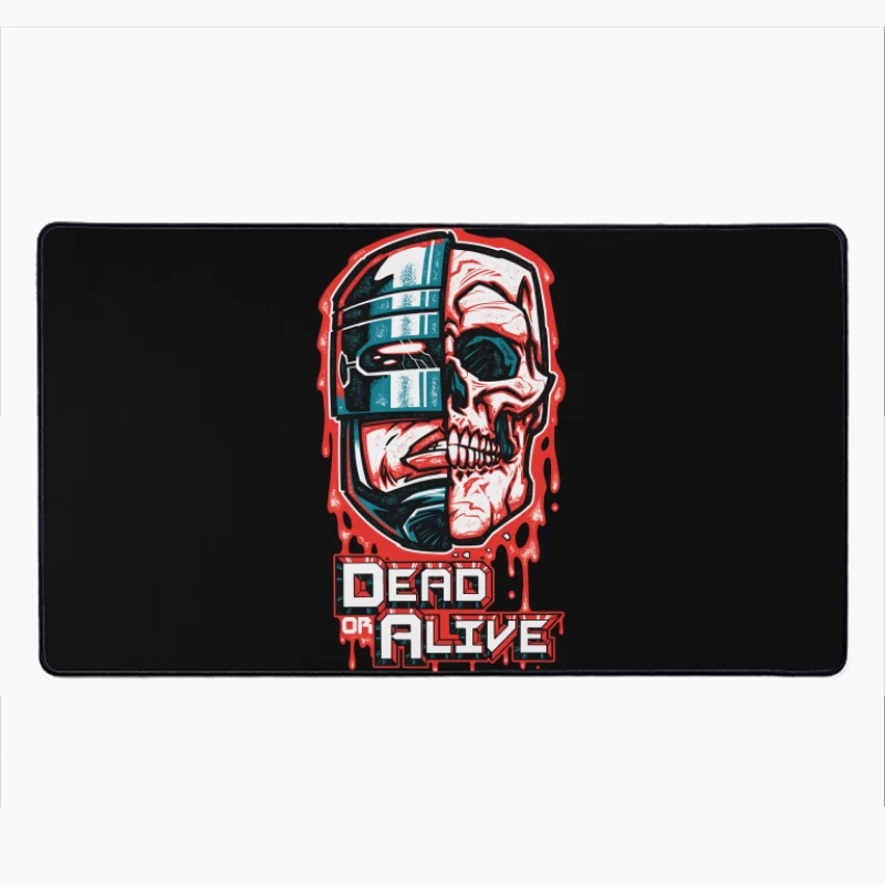 Robot Skull Graphic Art Desk Mat