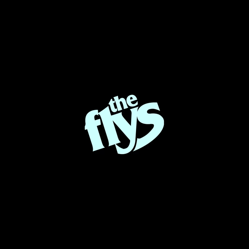 The Flys Band Logo in Light Blue Typography iPhone Case