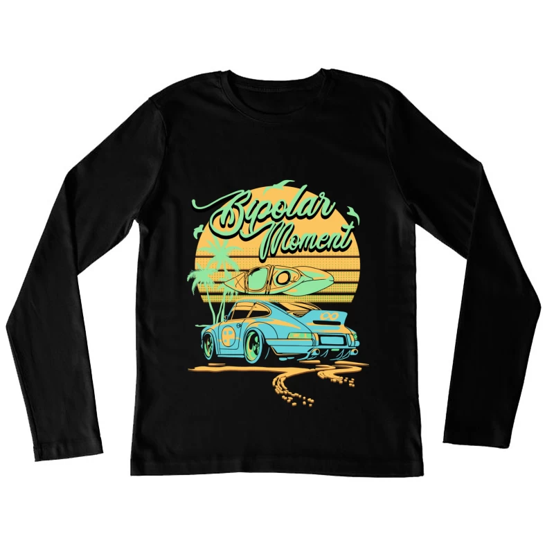 Sommerabenteuer mit Auto und Kajak Damen Langarm T-Shirt