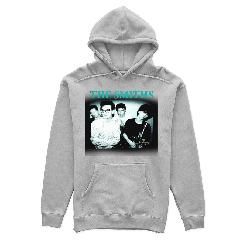 Iconic Black and White Portrait of The Smiths Alternative Rock Band Female Pullover Hoodie