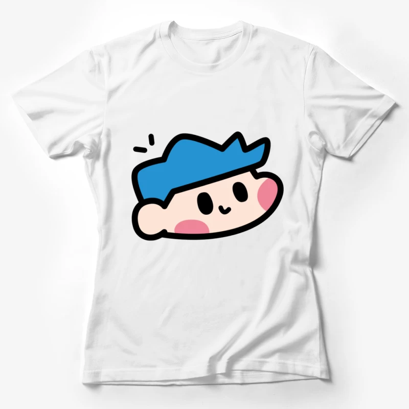 Niedliche Cartoon-Charakter mit blauem Hut Damen T-Shirt