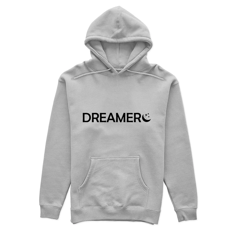Minimalistic Night Illustration with Moon and Stars Female Pullover Hoodie