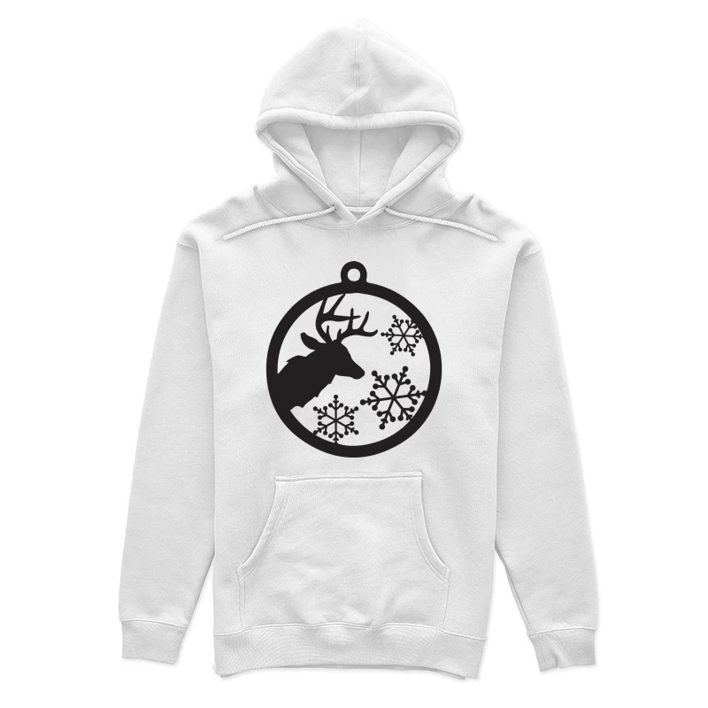 Ornement de cerf avec flocons de neige Femme Sweat à capuche