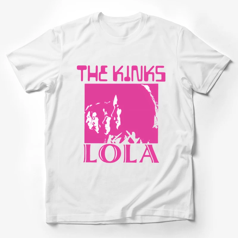 The Kinks 'Lola' Pink Album Cover Art Male T-Shirt