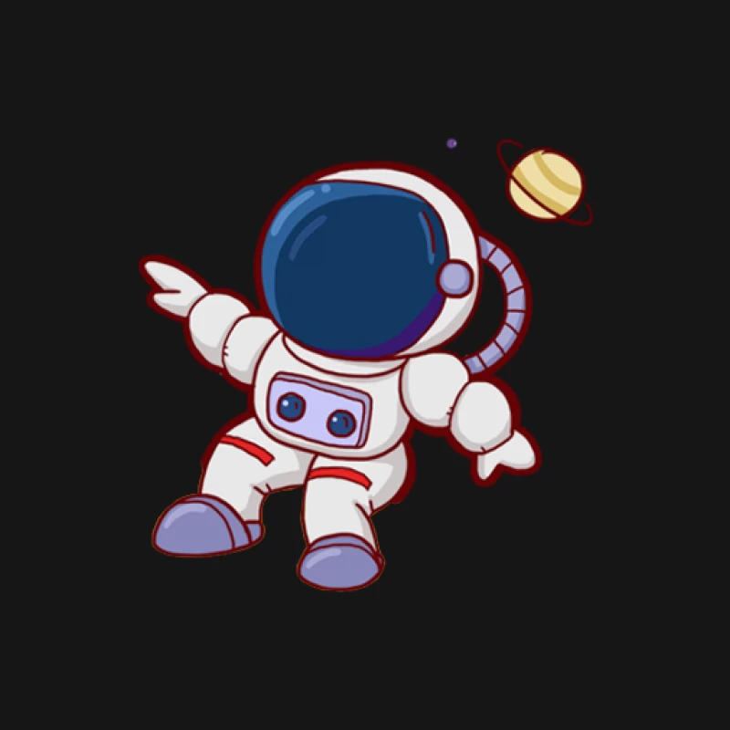 Astronaut im Weltraum mit Planet Herren Langarm T-Shirt