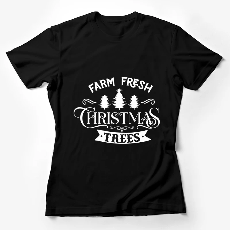 Affiche de vente d'arbres de Noël frais Femme T-Shirt