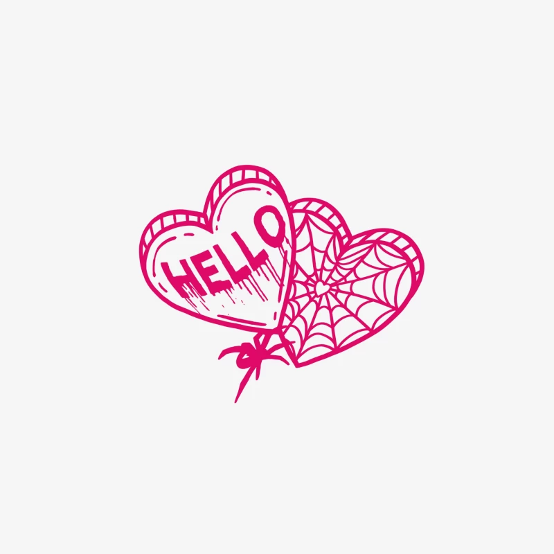 Herzballons mit Netzen und Hallo Herren Langarm T-Shirt