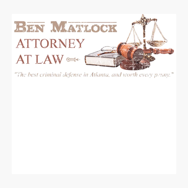 Matlock Attorney at Law, distressed Throw Pillow