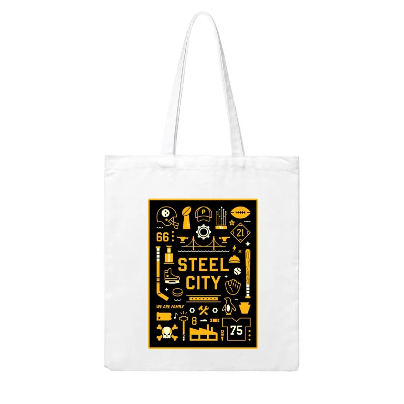 PITTSBURGH SPORTS Cotton Tote Bag