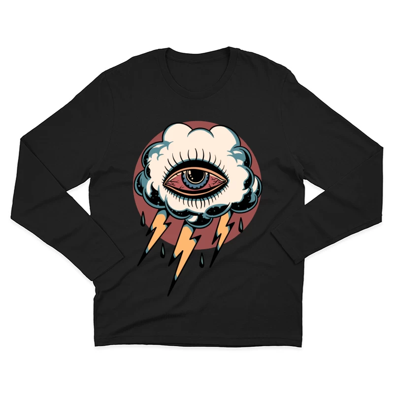 Surreal Eye in a Cloud with Lightning Male Long Sleeve T-Shirt