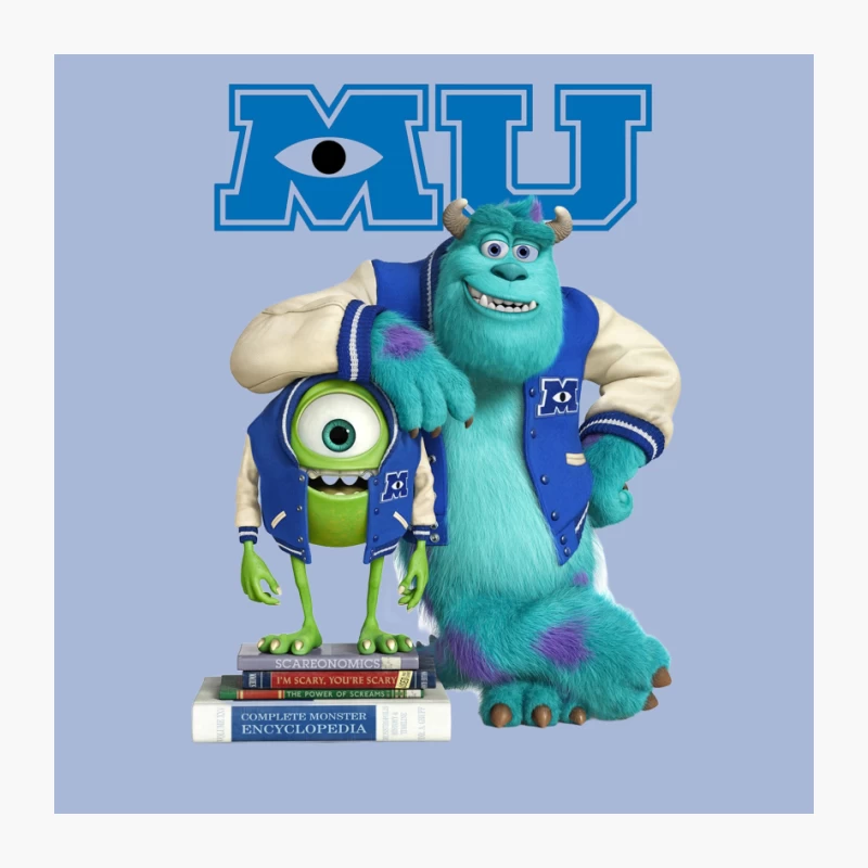 Monsters University Mascots: Mike and Sulley in College Gear Pin