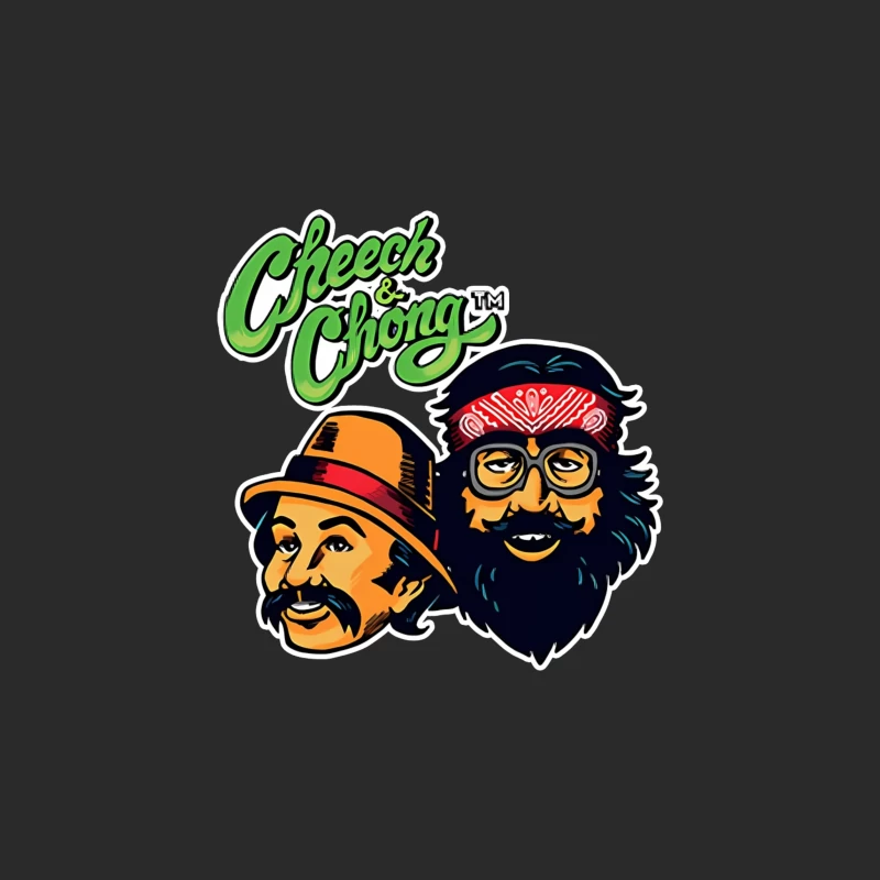 Cheech & Chong Retro Cartoon Logo Design Baseball Cap