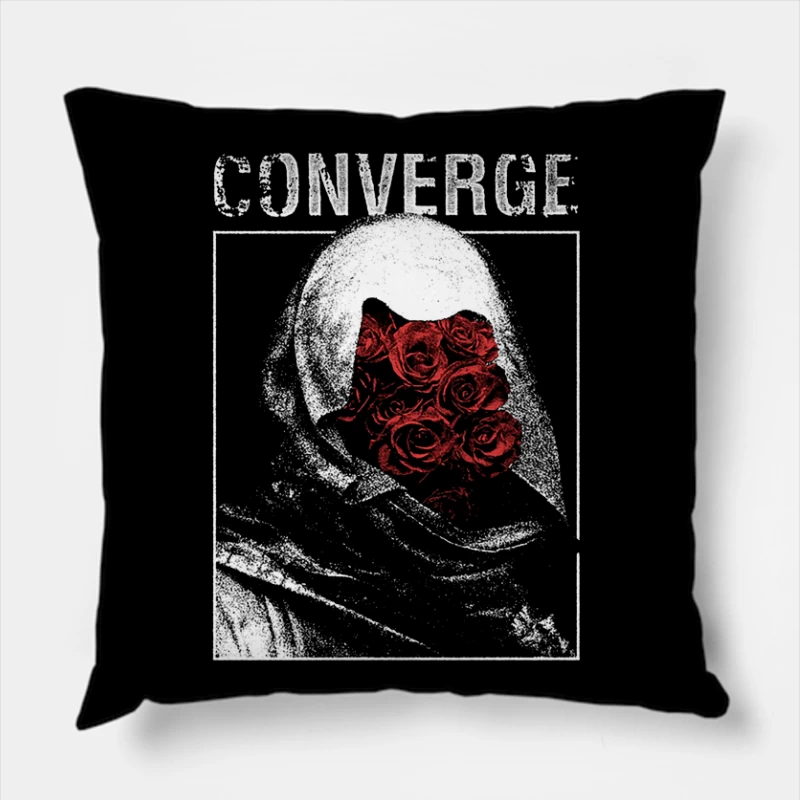 Converge Rose Killer III Red Throw Pillow