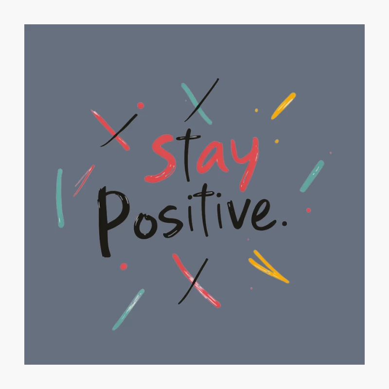 Colorful Minimalist Motivational Typography Design Pin