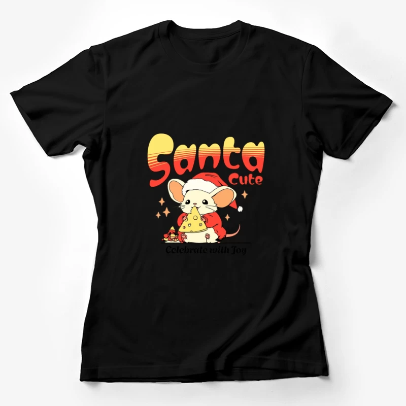 Design de Souris de Noël Mignonne Femme T-Shirt