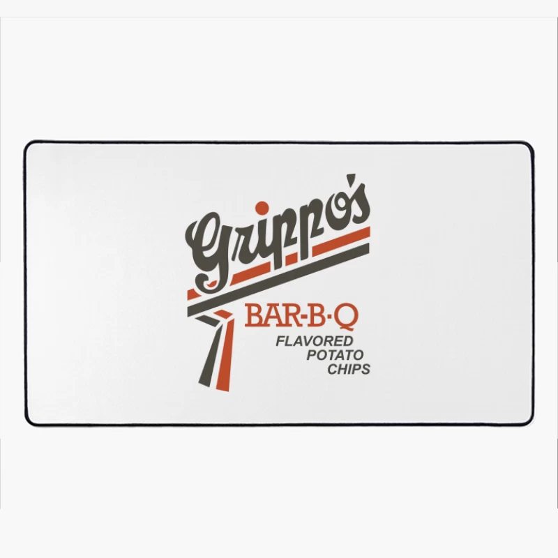 Vintage Grippo's BBQ Potato Chips Logo Design Desk Mat