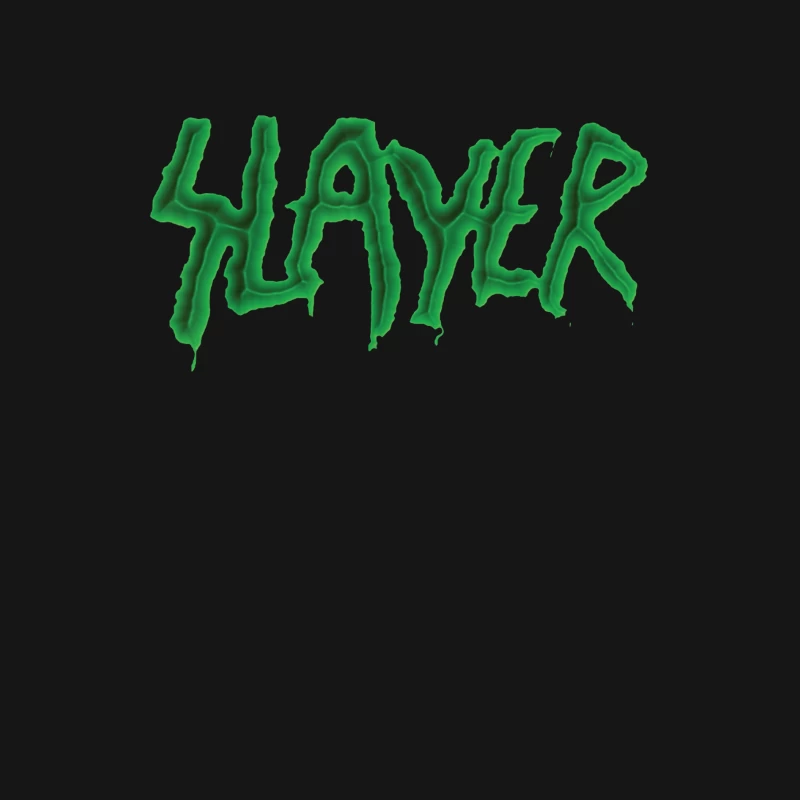 Green Horror-Style Dripping Text "SLAYER" Female Long Sleeve T-Shirt