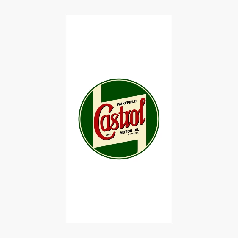 Vintage Castrol Motor Oil Circular Logo: Retro Automotive Branding iPhone Case