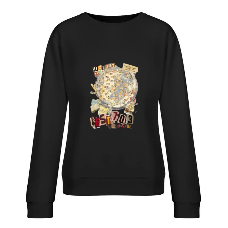Collage di lettere e numeri Felpa pullover Donna