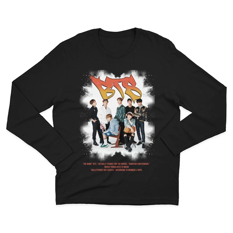 BTS: Popular K-Pop Boy Band from South Korea Male Long Sleeve T-Shirt