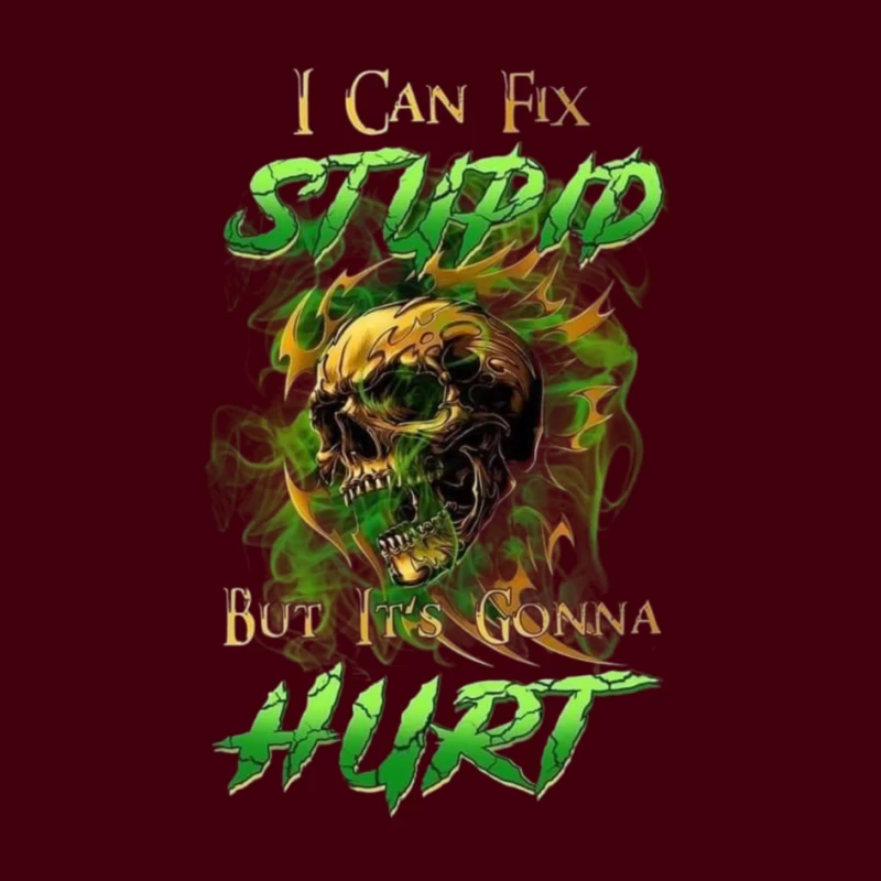 Edgy Motivational Skull Art Pin