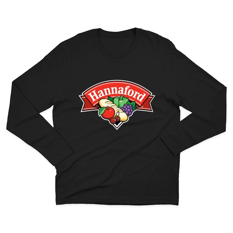 Hannaford Supermarket Logo with Fresh Produce Design Male Long Sleeve T-Shirt