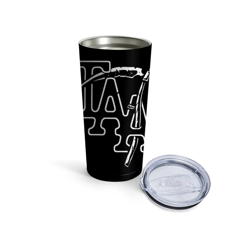 The Amity Affliction White Logo Travel Mug