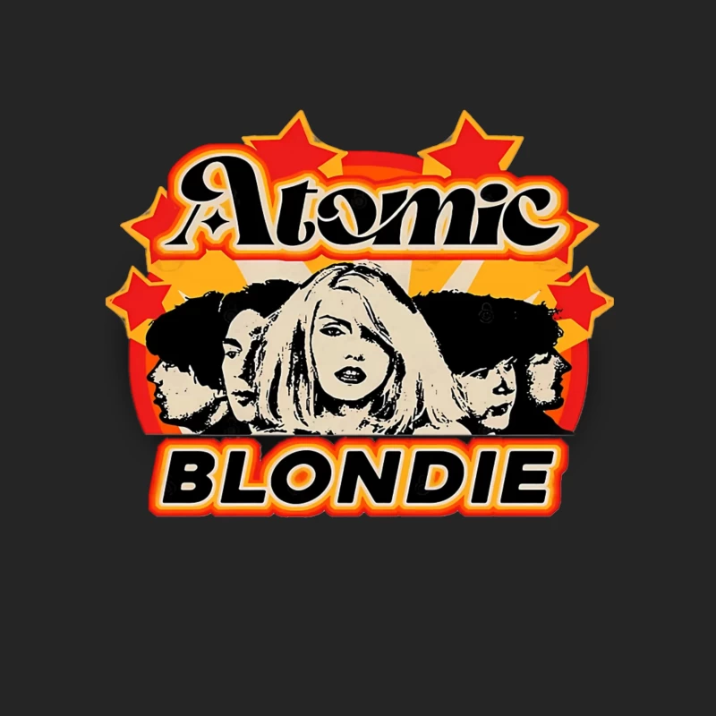 Atomic by Blondie - Retro Band Logo Design Male Pullover Sweatshirt