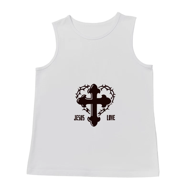 Kreuz der Liebe mit Dornenkrone Herren Tanktops