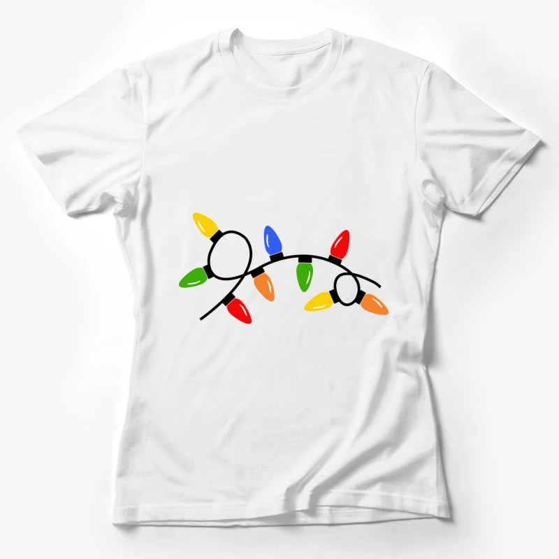 Guirlandes de fêtes colorées Femme T-Shirt