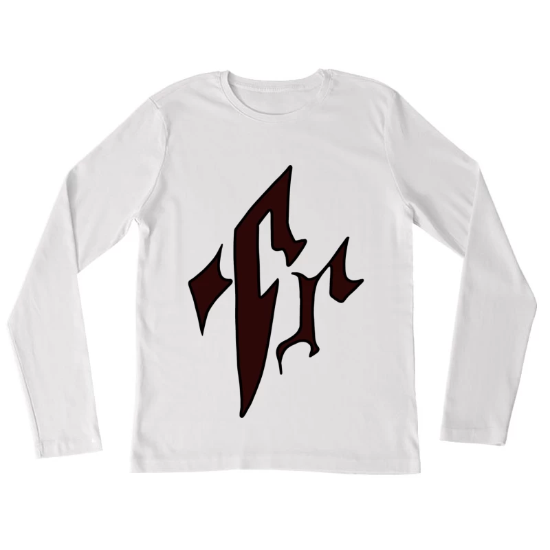 Abstraktes gotisches Muster Damen Langarm T-Shirt