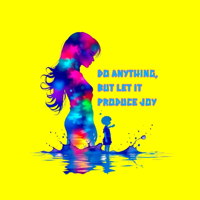 Colorful Silhouette of Joy Mouse Pad