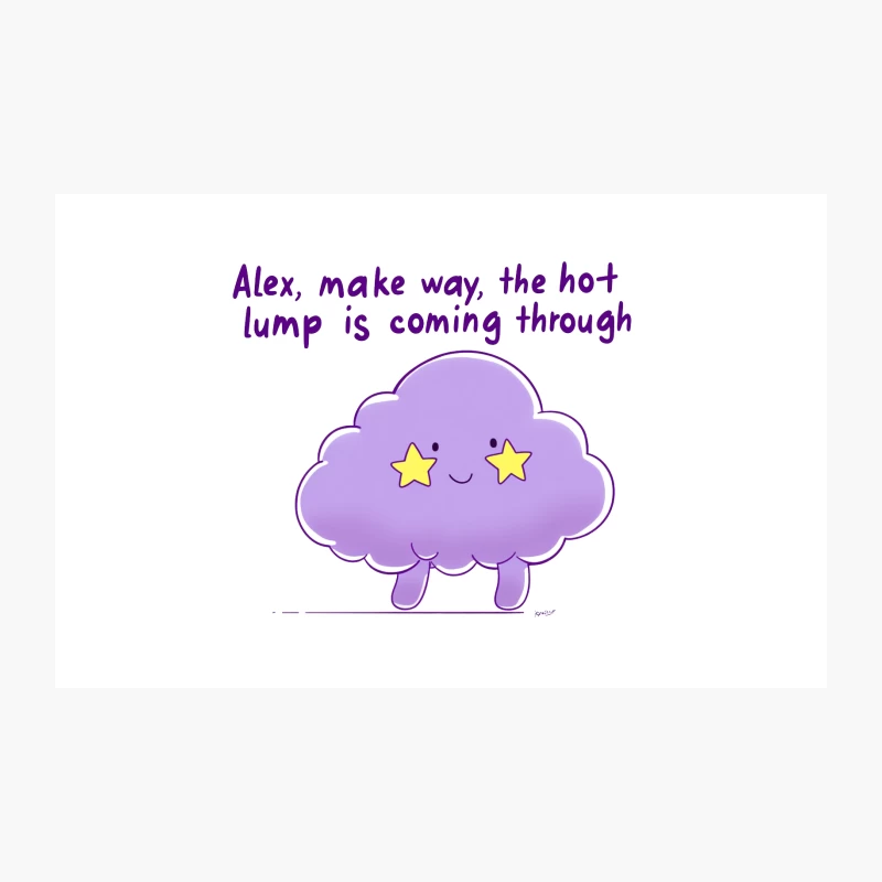 Cute Purple Cloud Illustration with Humorous Text Travel Mug
