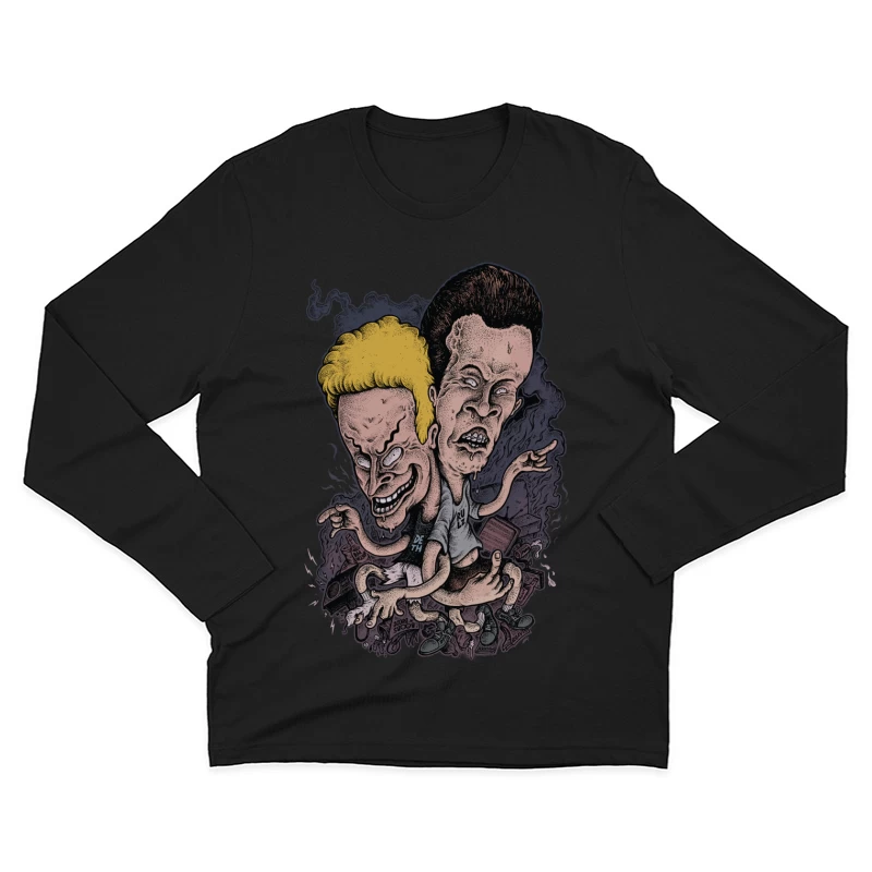 Beavis and Butt-Head Cartoon Art Male Long Sleeve T-Shirt