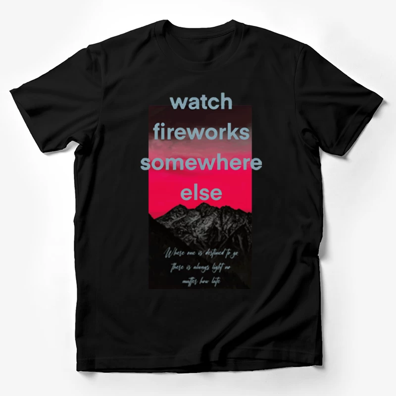 Landschaftsgrafik mit motivierenden Zitaten Herren T-Shirt