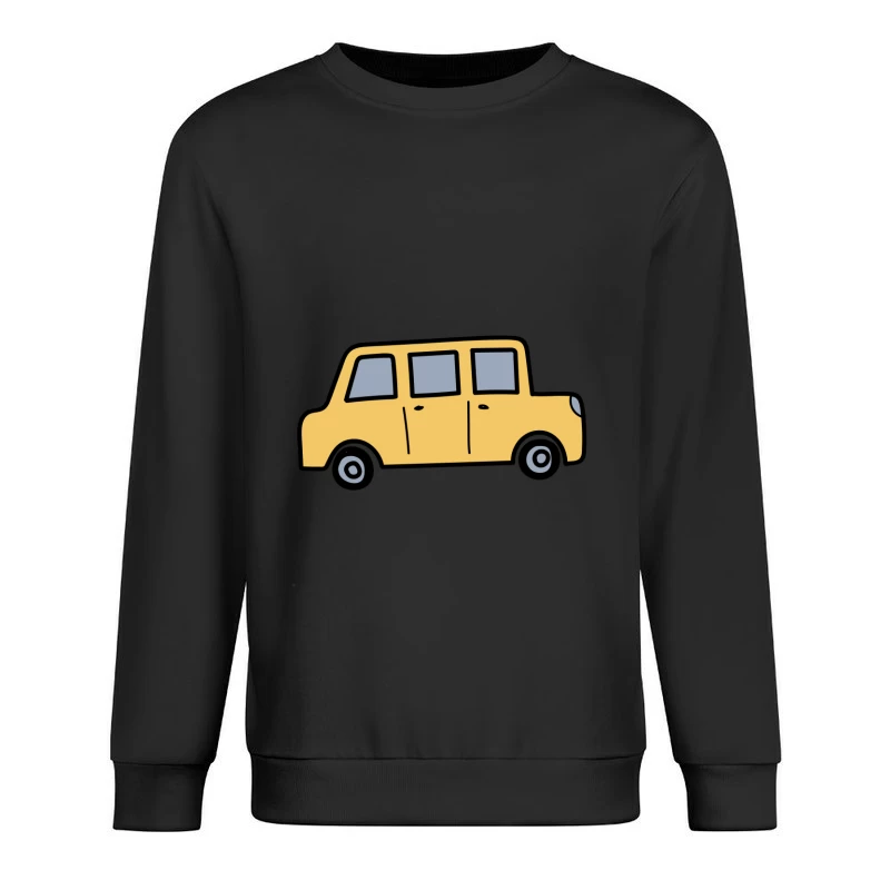 Voiture jaune dessinée à la main Homme Sweat-shirt à enfiler