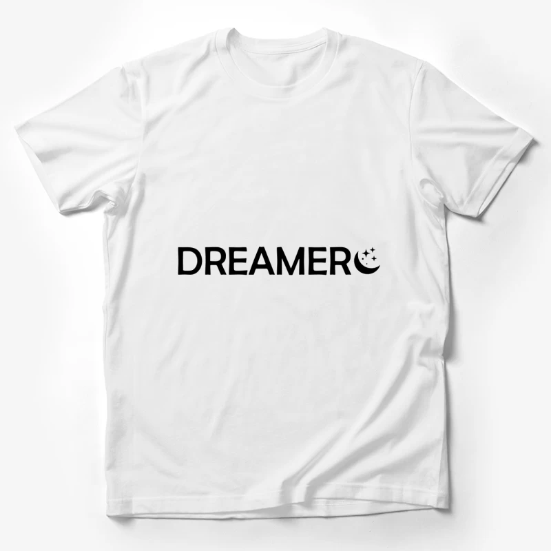 Minimalistic Night Illustration with Moon and Stars Male T-Shirt