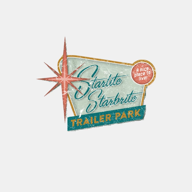 Vintage Starlite Starbrite Trailer Park Sign: Retro Americana Roadside Attraction Male Tank Top