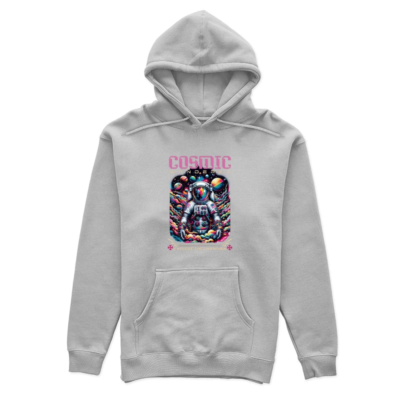 Cosmic Wanderer: Psychedelic Space Exploration Female Pullover Hoodie