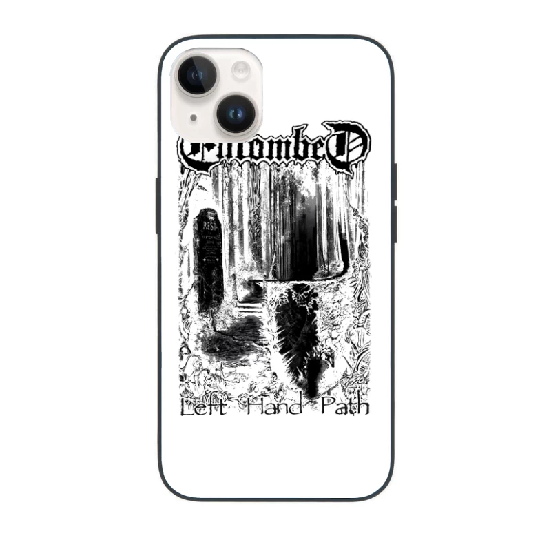 Entombed Left Hand Path Black White iPhone Case