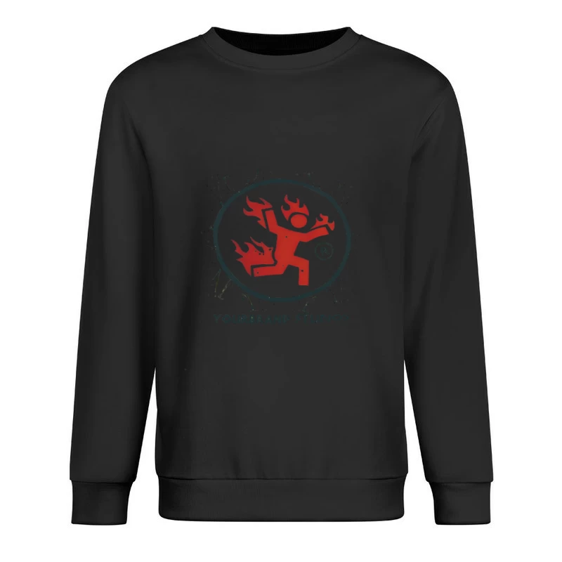 Logo di Figura Fiammeggiante Felpa pullover Uomo