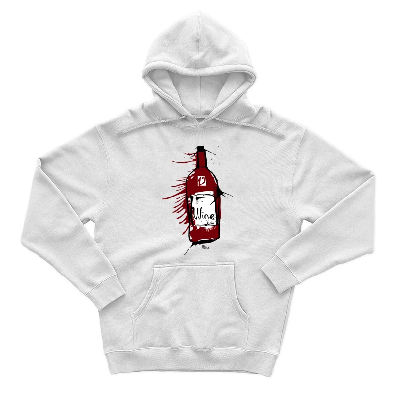 Illustration artistique de bouteille de vin Homme Sweat à capuche