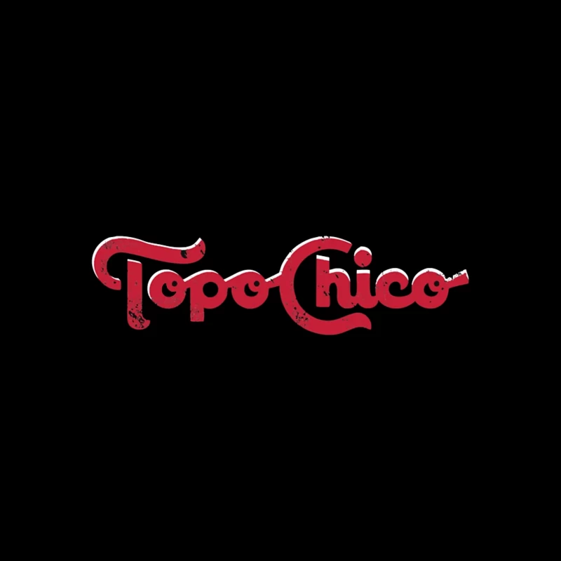 Vintage Topo Chico Red Logo Design Tapestry