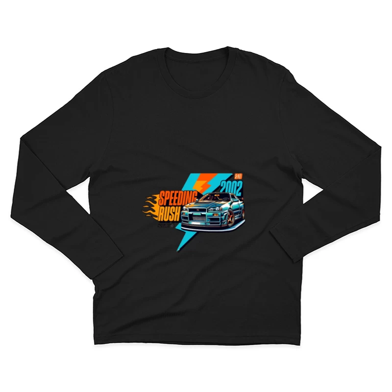 Nissan Skyline Autoillustration 2002 Herren Langarm T-Shirt