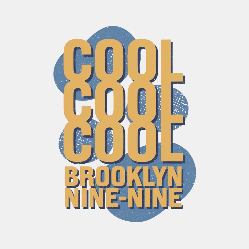 Cool Brooklyn Nine-Nine: Retro Typography Design for Comedy TV Show Male Tank Top