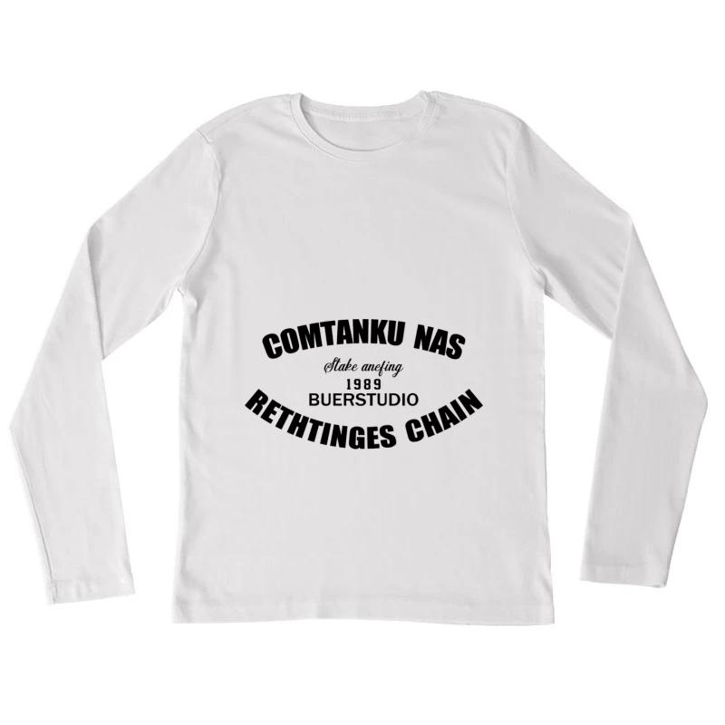 Retro-Design mit Text Damen Langarm T-Shirt