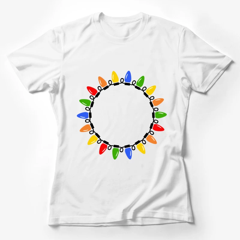 Cercle de Lumières Colorées Femme T-Shirt